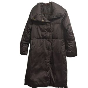 Theory Brown Down Puffer Winter Coat size Medium